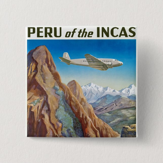 Peru of The Incas 15 Cm Square Badge (Front)