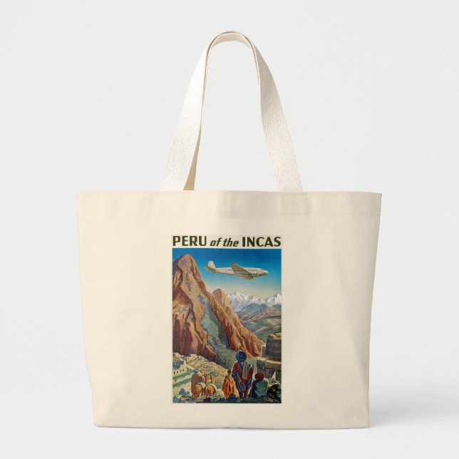 Peru of The Incas Large Tote Bag (Front)