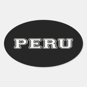 Peru Oval Sticker
