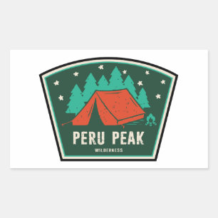 Peru Peak Wilderness Vermont Camping Rectangular Sticker