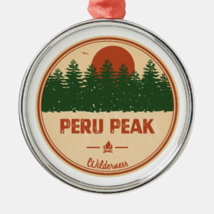 Peru Peak Wilderness Vermont Metal Tree Decoration