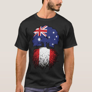 Peru Peruvian Australian Australia Tree Roots Flag T-Shirt