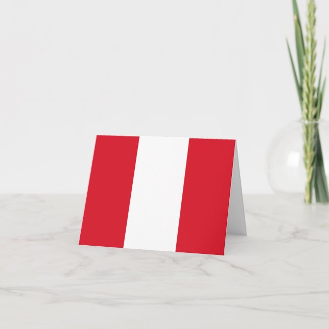 Peru (Peruvian) Flag Card (Front)