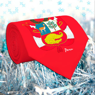 Peru & Peruvian flag, emblem business fashion Tie