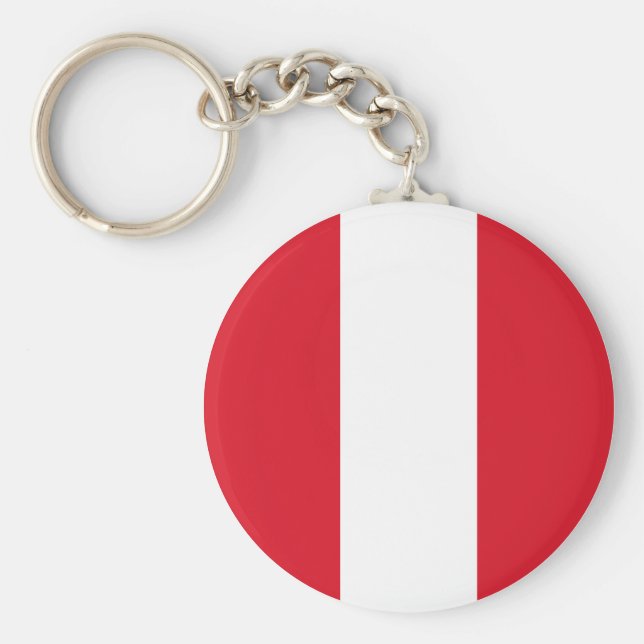 Peru (Peruvian) Flag Key Ring (Front)