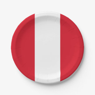 Peru (Peruvian) Flag Paper Plate