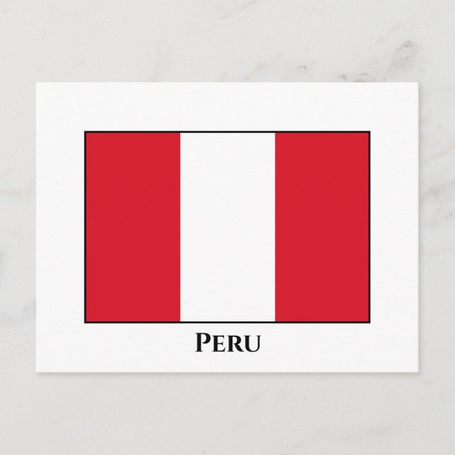 Peru (Peruvian) Flag Postcard (Front)
