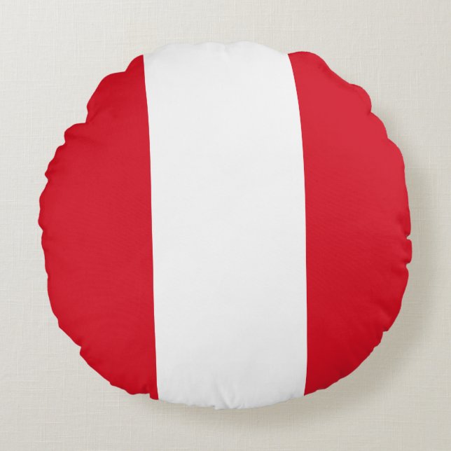 Peru (Peruvian)  Flag Round Cushion (Front)