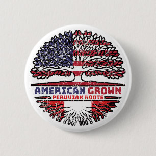 Peru Peruvian US American USA United States Tree 6 Cm Round Badge