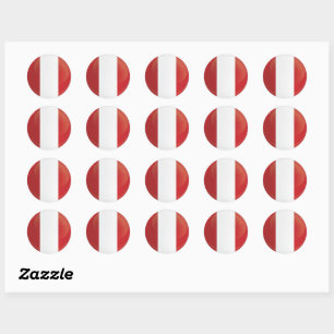 Peru  Round Icon Flag Classic Round Sticker