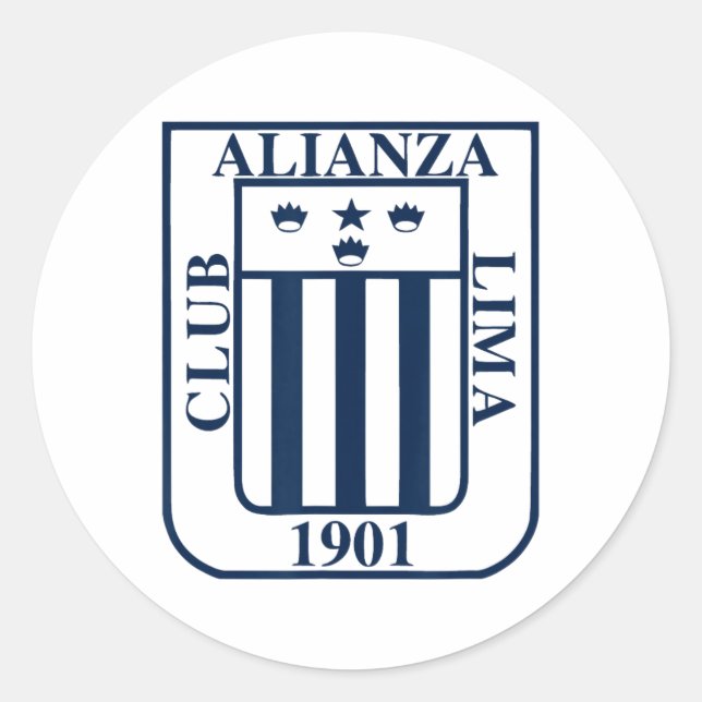 Peru Shirt Peruvian Alianza Lima Peruvian Men Wome Classic Round Sticker (Front)