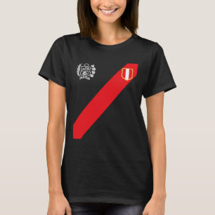 Peru Shirt Peruvian Flag Escudo Retro Soccer Inspi
