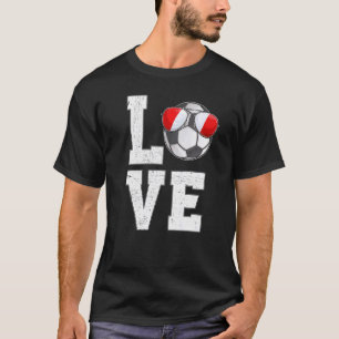 Peru Soccer Love Peruvian Fan Flag T-Shirt