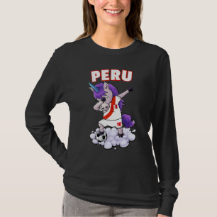 Peru Soccer Peruavian Futbol Football Dabbing For T-Shirt