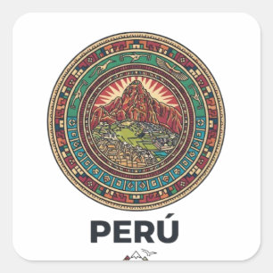 PERU SQUARE STICKER
