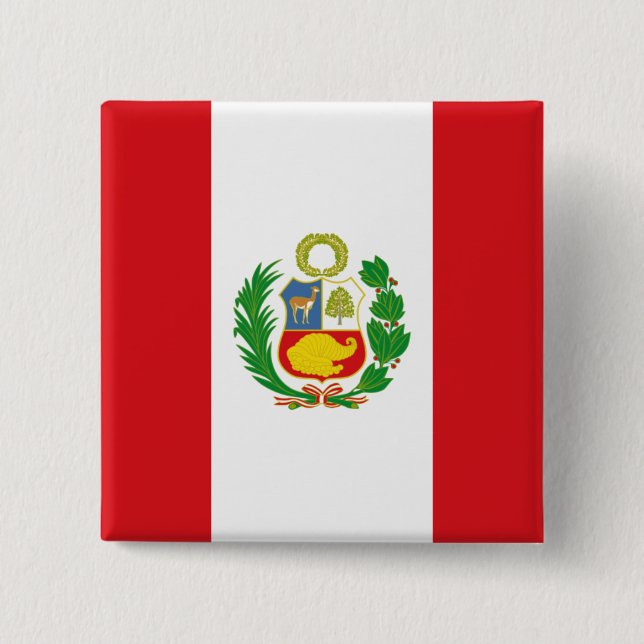 Peru State Flag Button (Front)