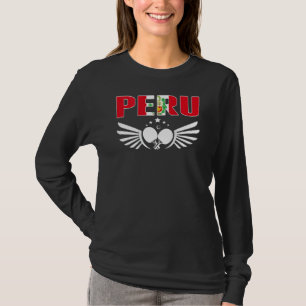 Peru Table Tennis Support Peruvian Ping Pong Tea T-Shirt