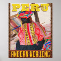 Peru Travel Poster - The Art of Andean Weaving