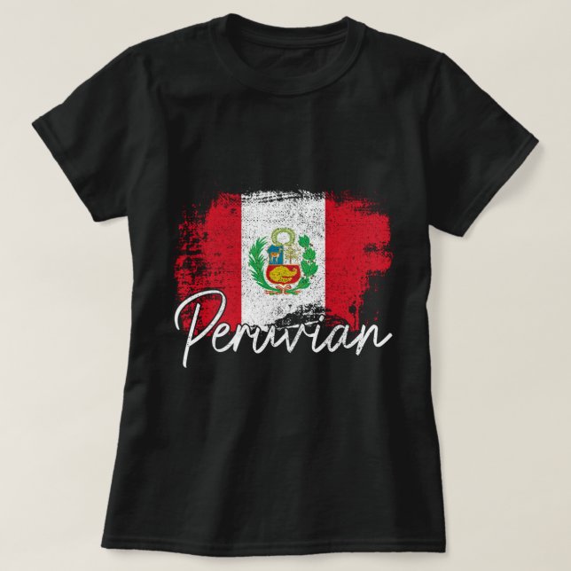 Peru Vintage Flag Peruvian Pride Roots Pullover Ho (Design Front)