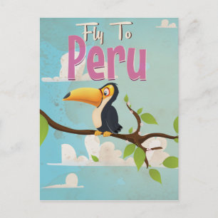 Peru Vintage Travel Poster Postcard