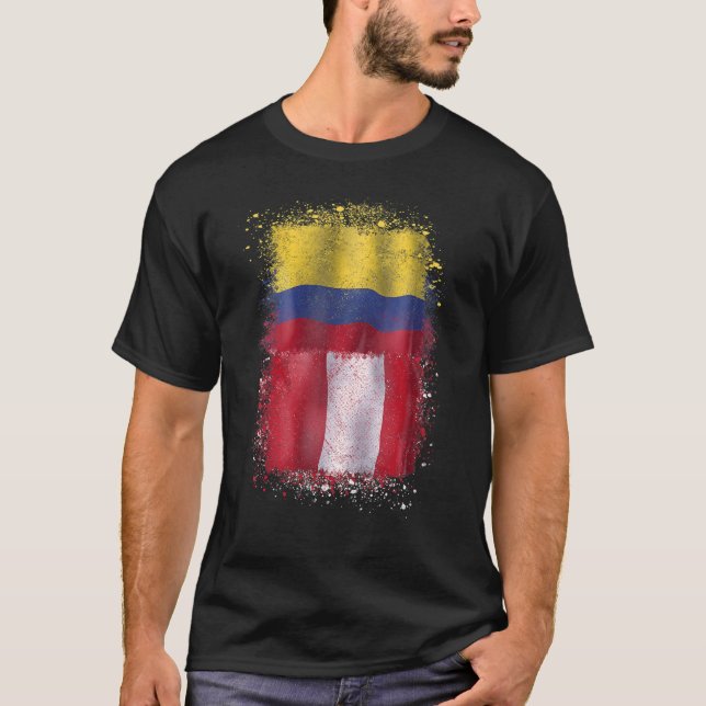 Peru Y Colombia Peruvian Colombian Love T-Shirt (Front)