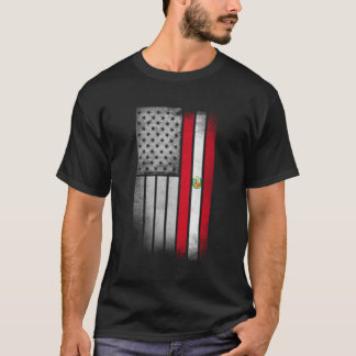 Peruvian American Flag Peruvian Flag T-Shirt