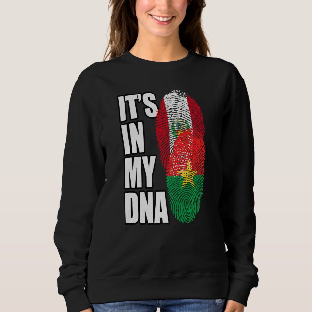 Peruvian And Burkinabé Mix DNA Flag Heritage Sweatshirt (Front)