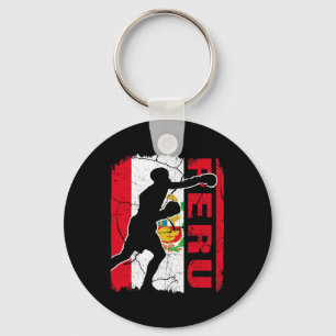 Peruvian Boxing Team Peru Flag Boxing Gloves Key Ring