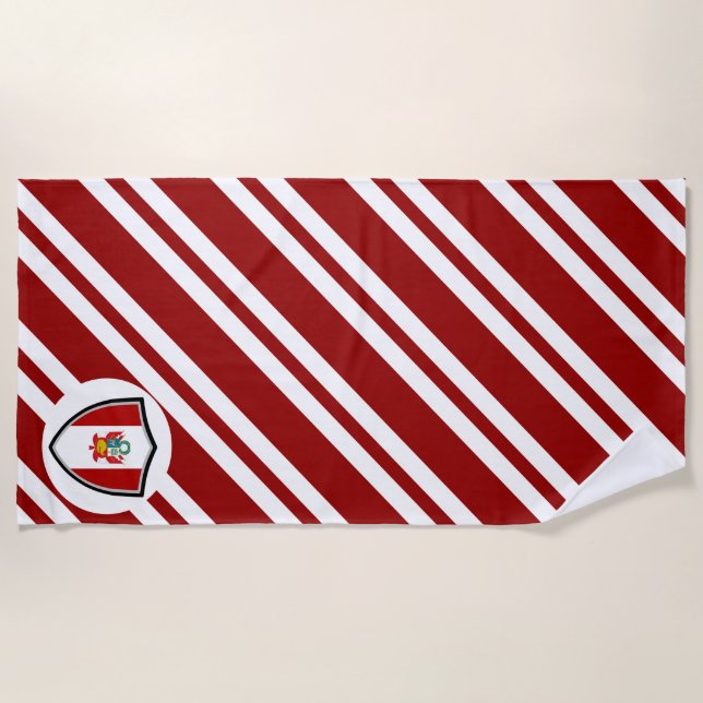 Peruvian flag beach towel (Front)