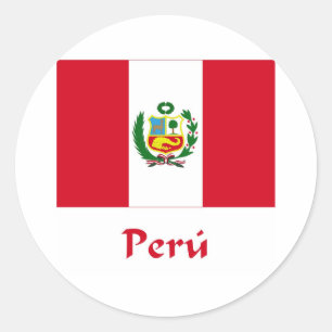 Peruvian Flag Classic Round Sticker