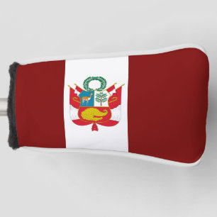 Peruvian flag-coat of arms      golf head cover