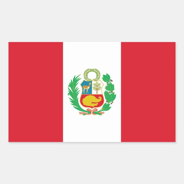 Peruvian Flag, Flag of Peru Rectangular Sticker (Front)