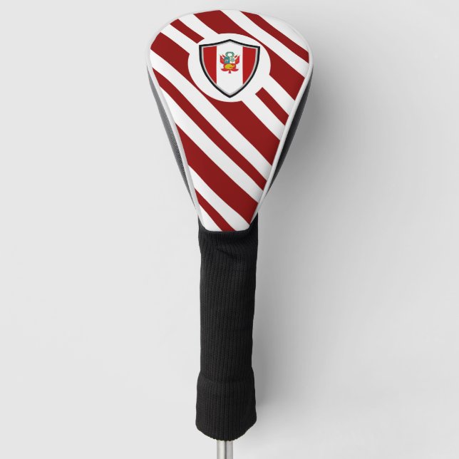 Peruvian flag golf head cover (Front)