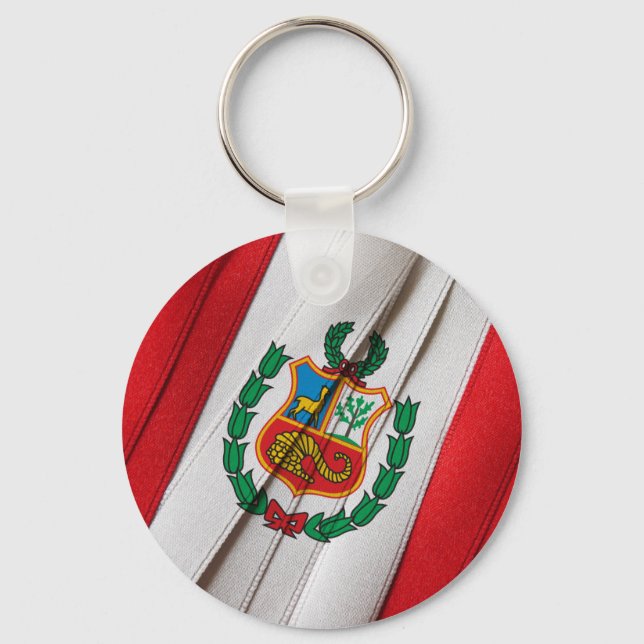 PERUVIAN flag Key Ring (Front)