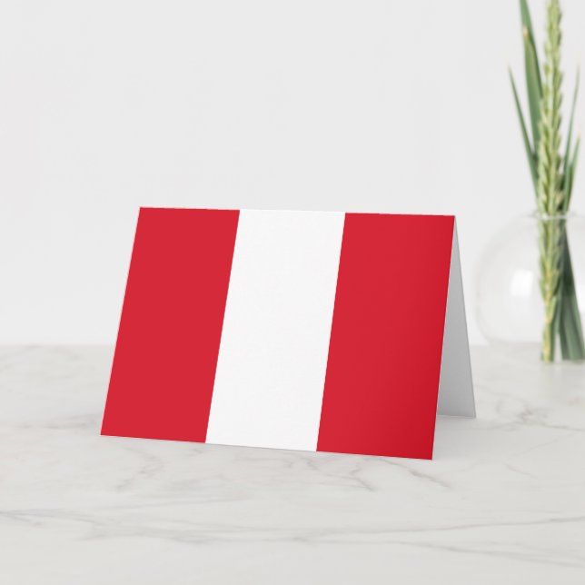 Peruvian Flag (Peru) Card (Front)
