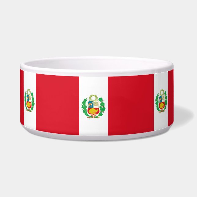 Peruvian Flag Pet Bowl (Left)