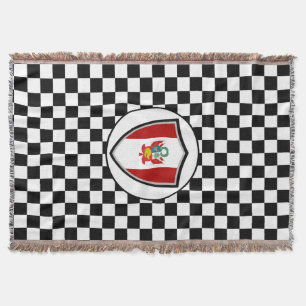 Peruvian flag throw blanket
