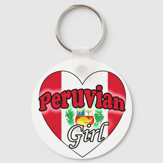 Peruvian Girl Key Ring (Front)