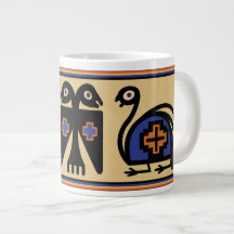 Peruvian Inca Tribal Birds Huge 20 Oz Coffee Mug