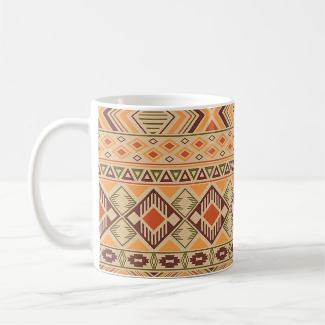 Peruvian Indian: Tribal Geometric Seamless Coffee Mug (Left)
