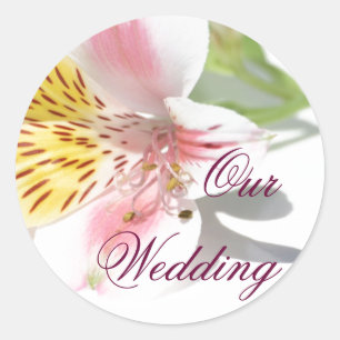 Peruvian Lilly Our Wedding Invitation Sticker