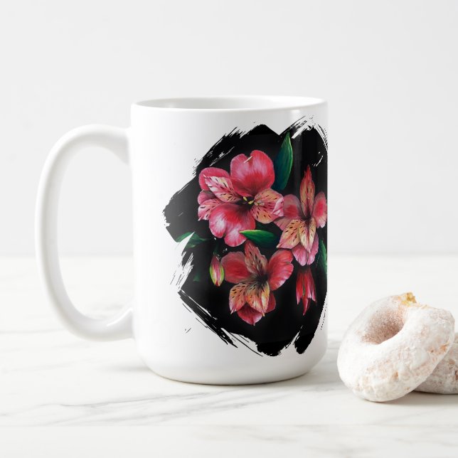 Peruvian Lily Love is the answer love mug (With Donut)