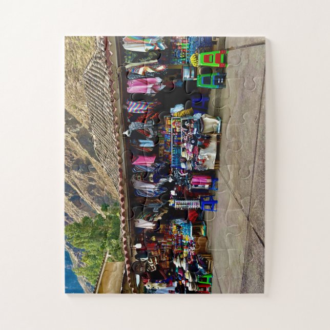 Peruvian Marketplace | Textiles & Treasures Jigsaw Puzzle (Vertical)