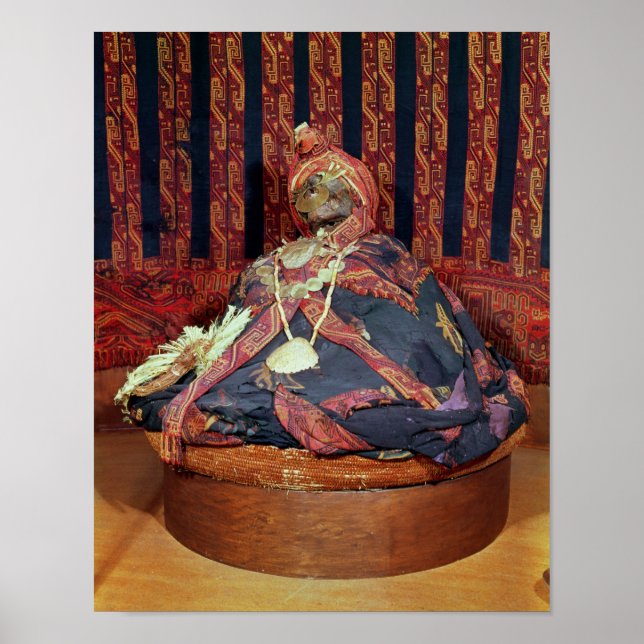 Peruvian mummy from the Paracas cemetery Poster (Front)