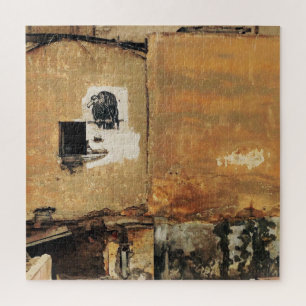 peruvian vulture urban wall jigsaw puzzle