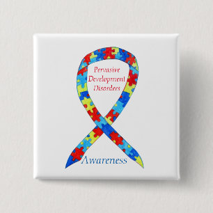 Pervasive Development Disorders (PDDs) Ribbon Pins