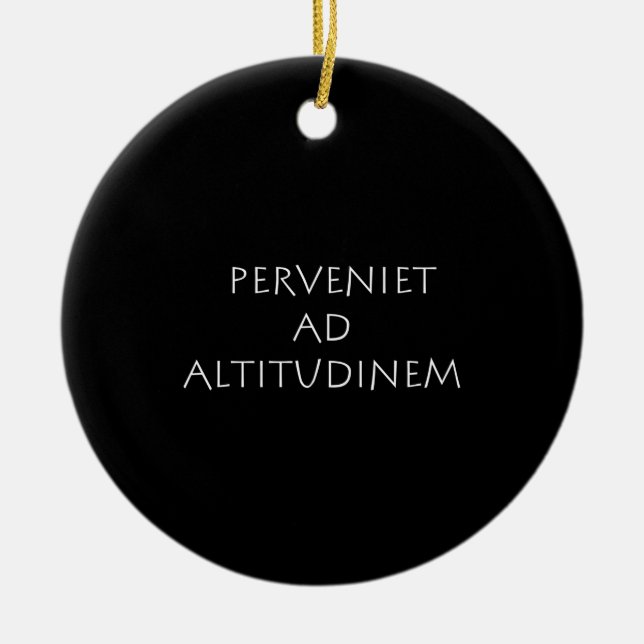 Perveniet ad altitudinem ceramic tree decoration (Front)
