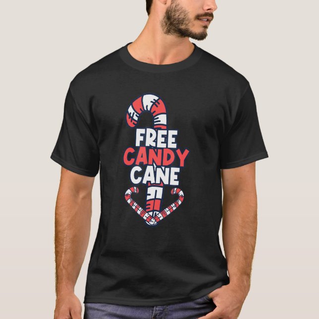 Pervert Free Candy Cane Sweets Candies T-Shirt (Front)