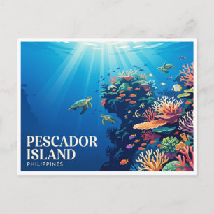 Pescador Island Moalboal Philippines Postcard