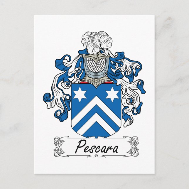 Pescara Family Crest Postcard (Front)